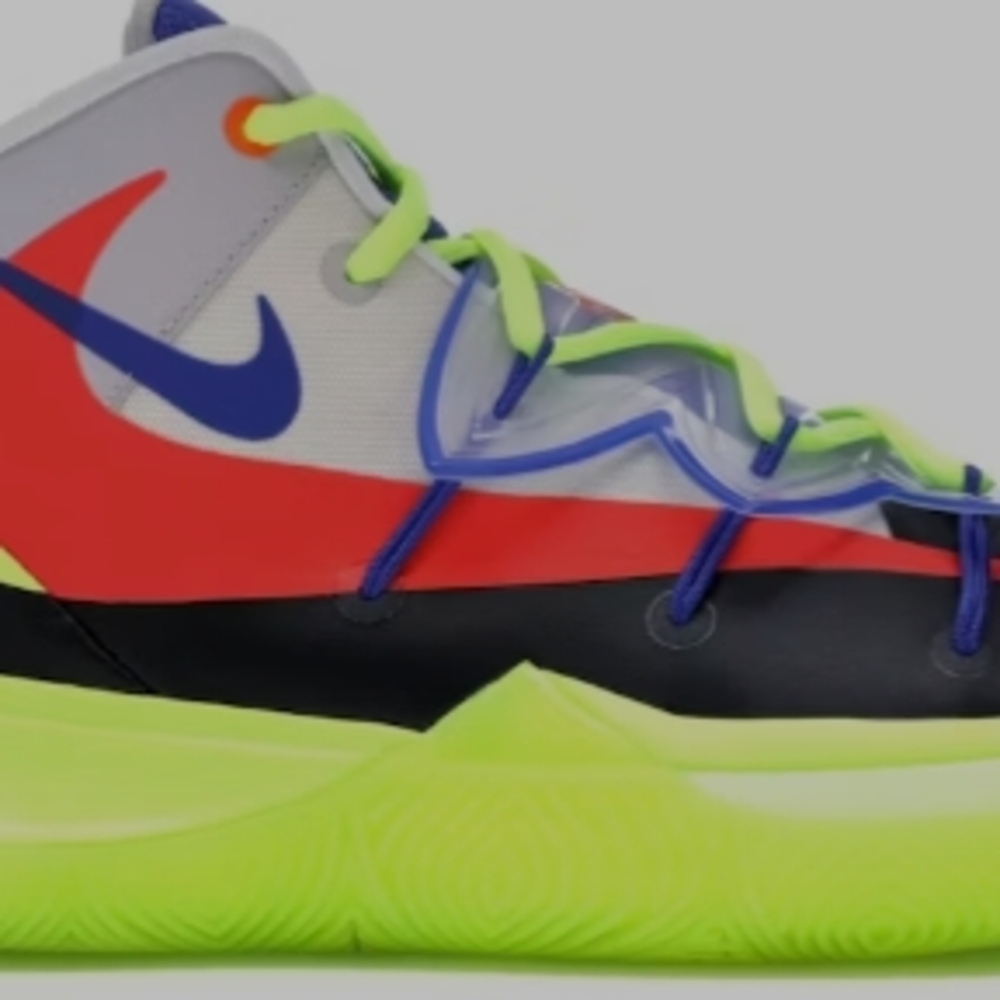 Nike Green and Red Athletic Shoes Vibrant Design